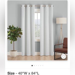 Target Blackout White / pearl curtains with silver ring
